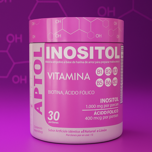 INOSITOL CON NIACINA,BIOTINA Y ÁCIDO FÓLICO 450 GR